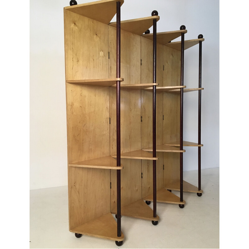 Vintage Room Divider Prototype Metamorphic Shelving System, 1980s