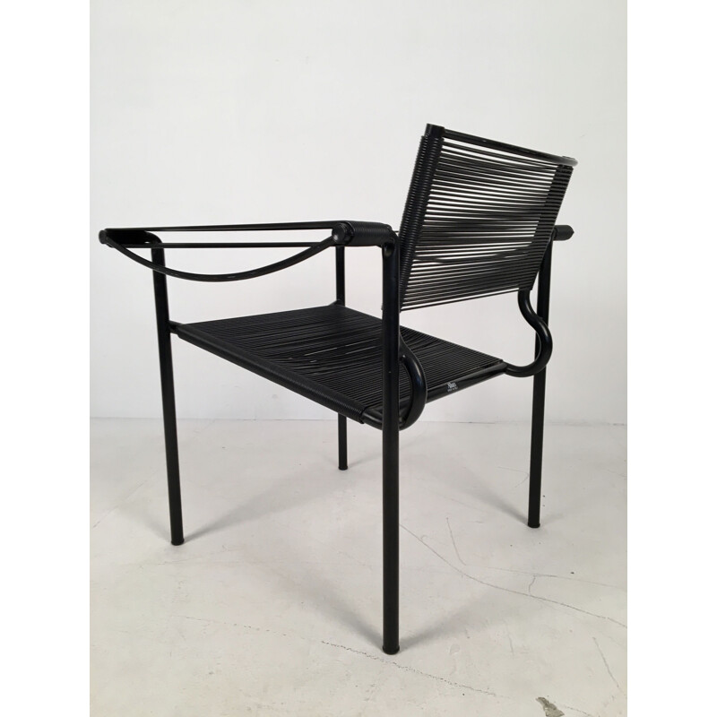 Pair of vintage armchairs "Spaghetti 109" by Giandomenico Belotti, Italy 1980