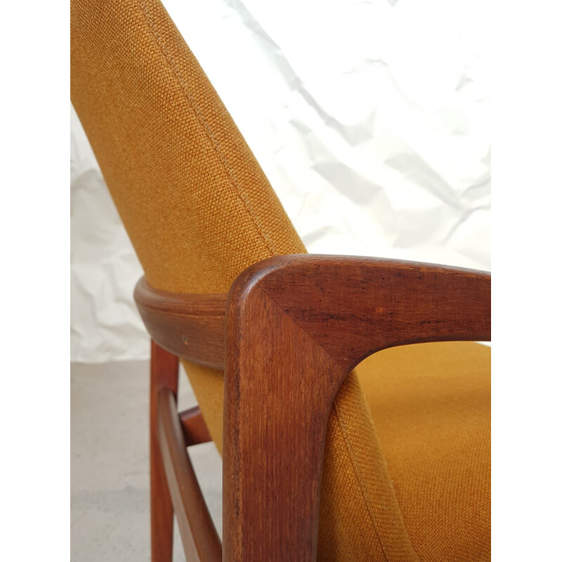 Set of 4 vintage dining chairs in teak, Paper Knife by Kai Kristiansen, Danish 