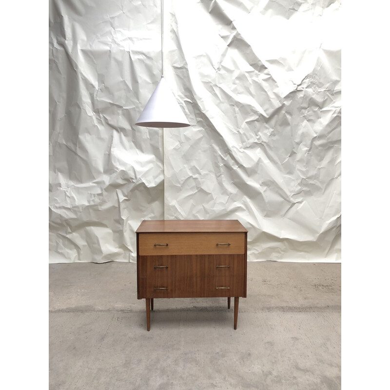 Vintage Chest of Drawers in Walnut and Teak, Danish 