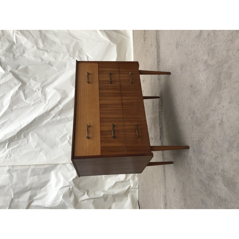 Vintage Chest of Drawers in Walnut and Teak, Danish 