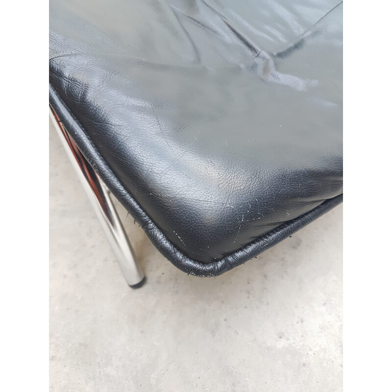 Vintage Chaise Lounge in Leather KEBE AS Hornslet, Danish 