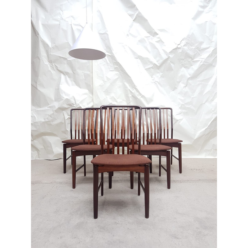 Conjunto de 6 cadeiras de teca vintage por Svend Aage Madsen, Dinamarca