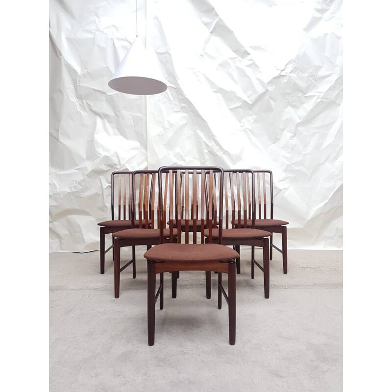 Set of 6 vintage teak chairs by Svend Aage Madsen, Denmark