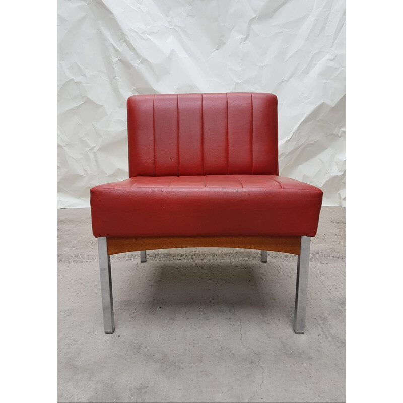 Vintage-Sessel aus Chrom und Teakholz von Antocks Lairn, 1970