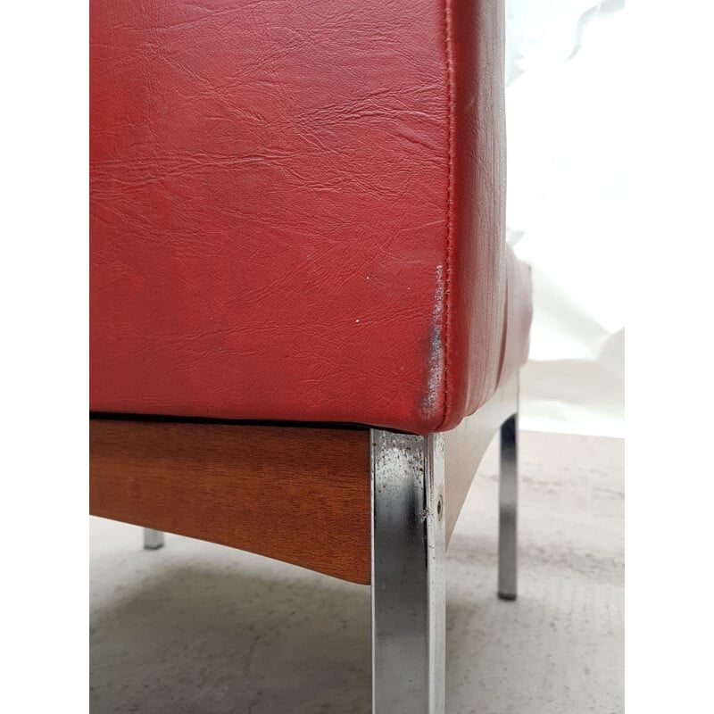 Vintage chroom en teakhouten fauteuil van Antocks Lairn, 1970