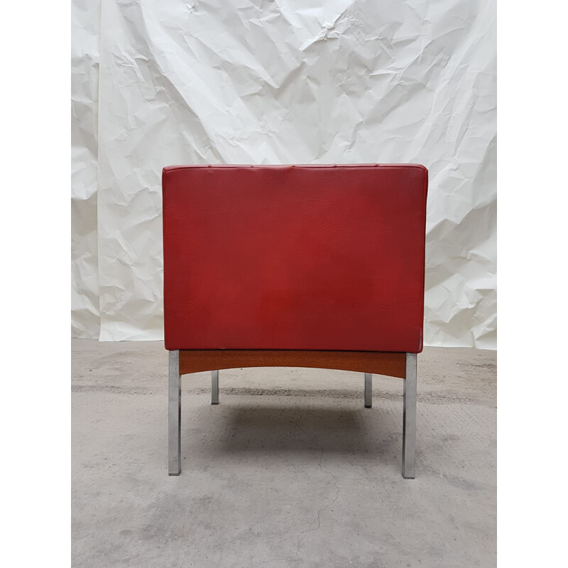 Vintage chroom en teakhouten fauteuil van Antocks Lairn, 1970