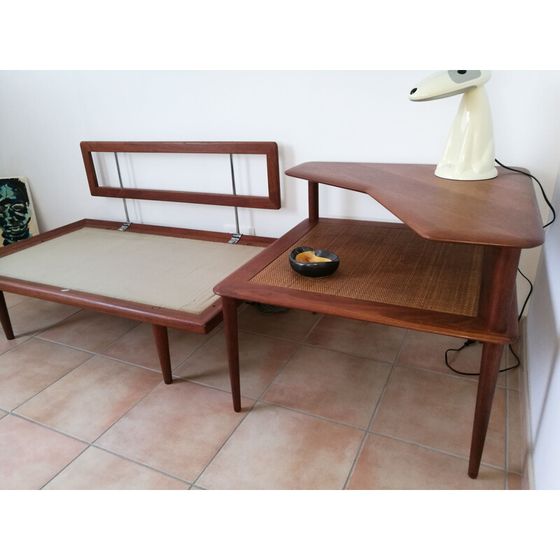 Vintage living room set, side table and daybed by Peter Hvidt & Orla Molgaard Nielsen for France & Son, 1960s