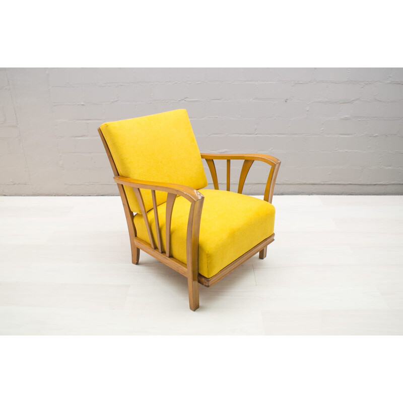 Set of 2 vintage Lounge Chairs Yellow, 1950s