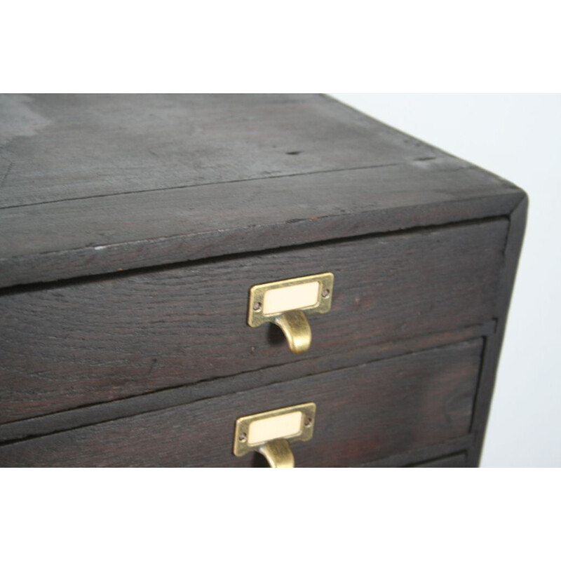 Vintage chest of drawers in wood 6 drawers, 1950