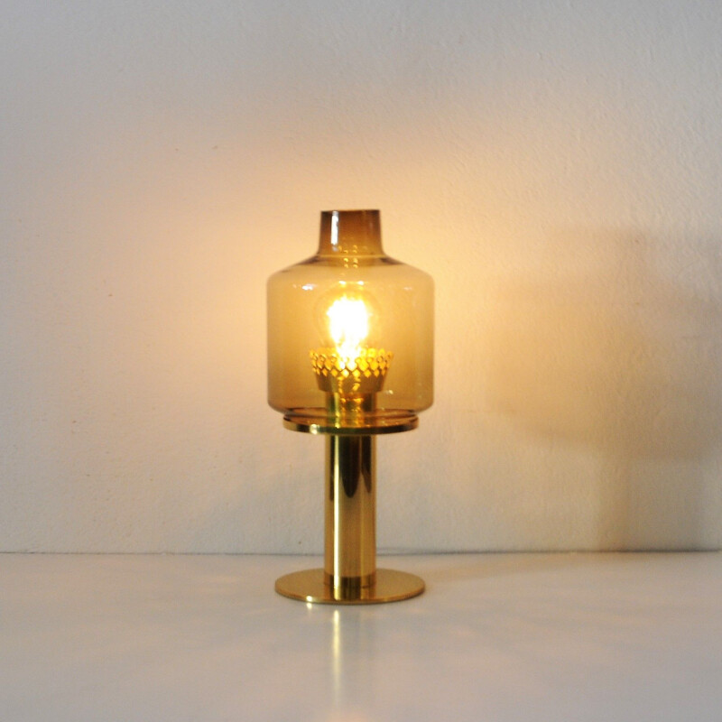 Vintage lamp in Glass and Brass B102 by Hans-Agne Jakobsson, Sweden, 1960s 