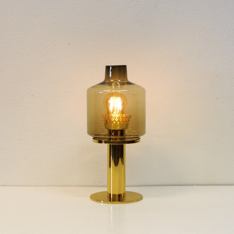 Lampe vintage en verre et laiton B102 par Hans-Agne Jakobsson, Suède, années 1960 