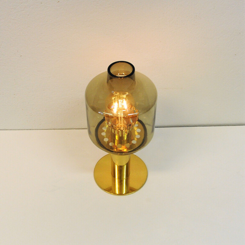 Vintage lamp in Glass and Brass B102 by Hans-Agne Jakobsson, Sweden, 1960s 