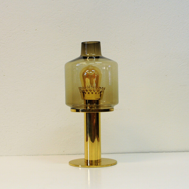 Lampe vintage en verre et laiton B102 par Hans-Agne Jakobsson, Suède, années 1960 