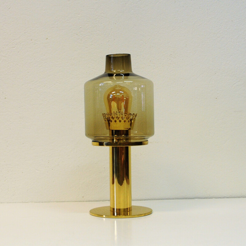 Vintage lamp in Glass and Brass B102 by Hans-Agne Jakobsson, Sweden, 1960s 