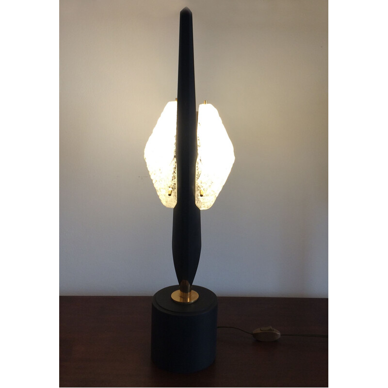 Lampe sculpturale noire par Arlus