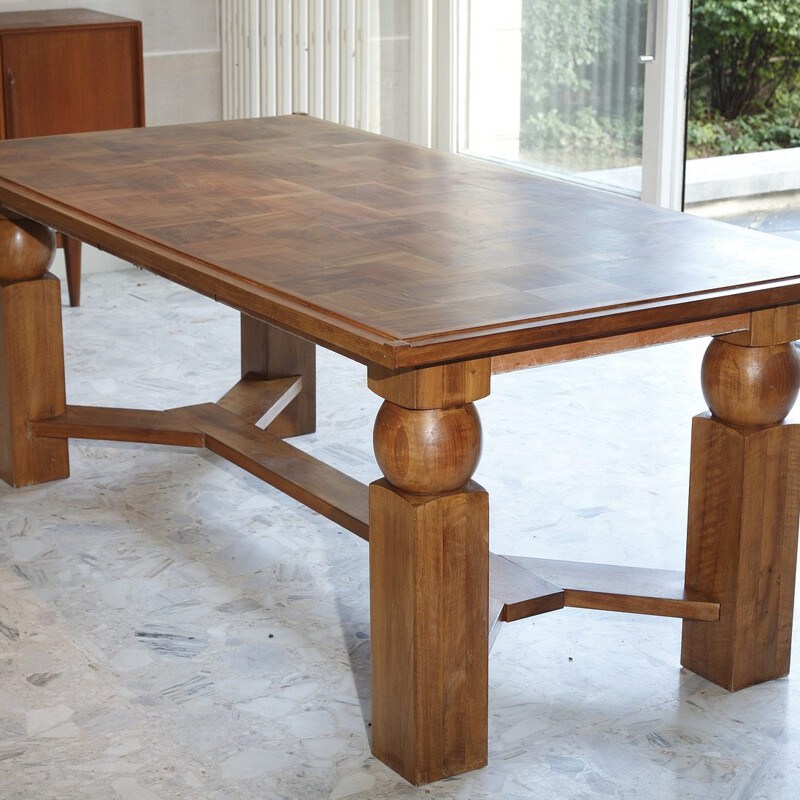 Dining table in wood, Baptistin SPADE - 1950s