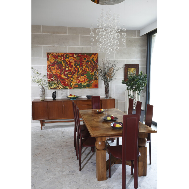 Dining table in wood, Baptistin SPADE - 1950s