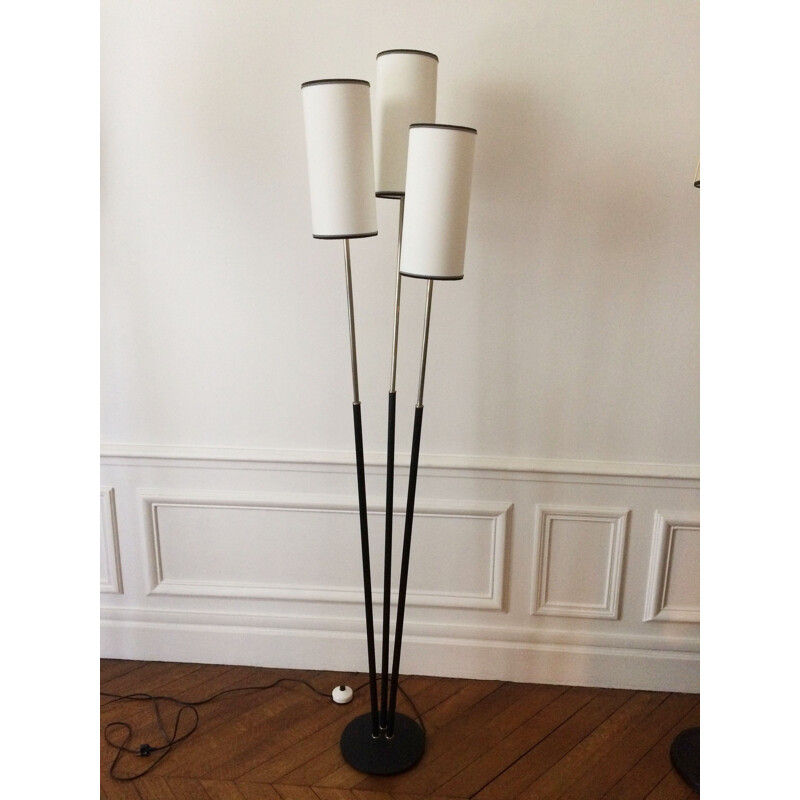 Vintage floor lamp 3 branches by Lunel 1960s