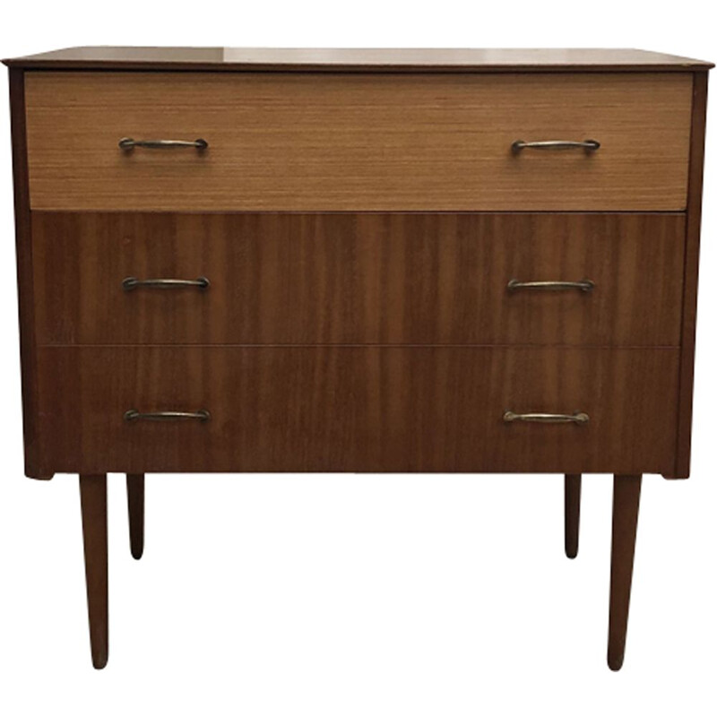 Vintage Chest of Drawers in Walnut and Teak, Danish 