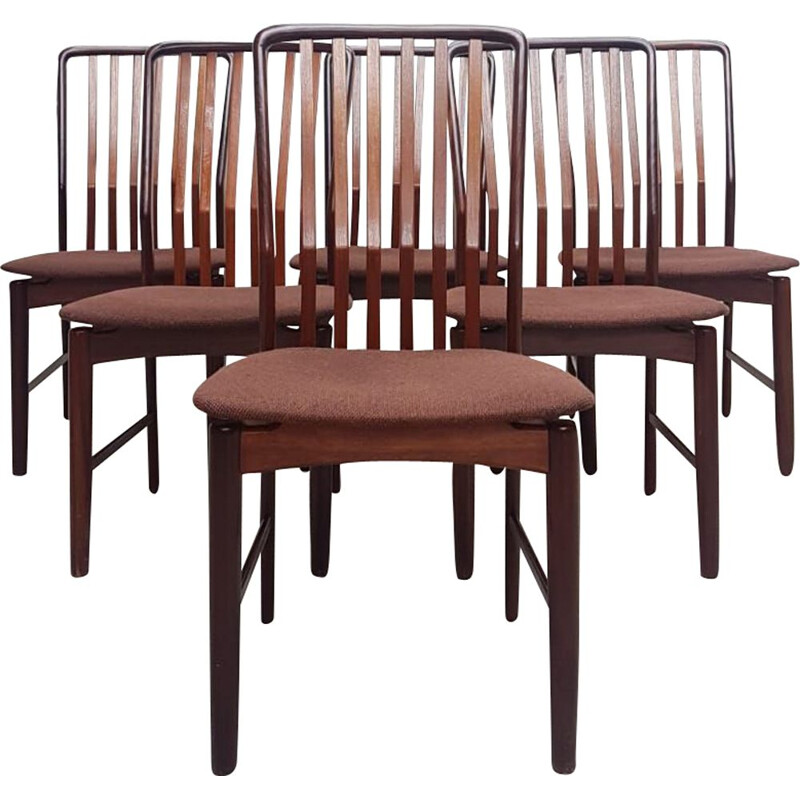 Set van 6 vintage teakhouten stoelen van Svend Aage Madsen, Denemarken