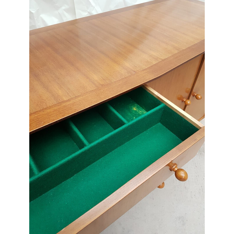 Vintage Heals Gimson and Slater Vesper in walnut sideboard