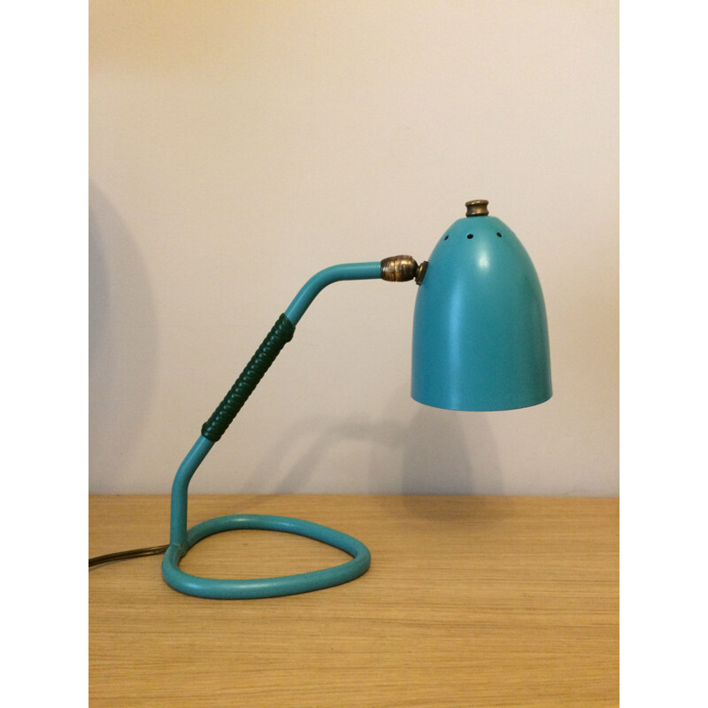 Vintage lamp turquoise articulated