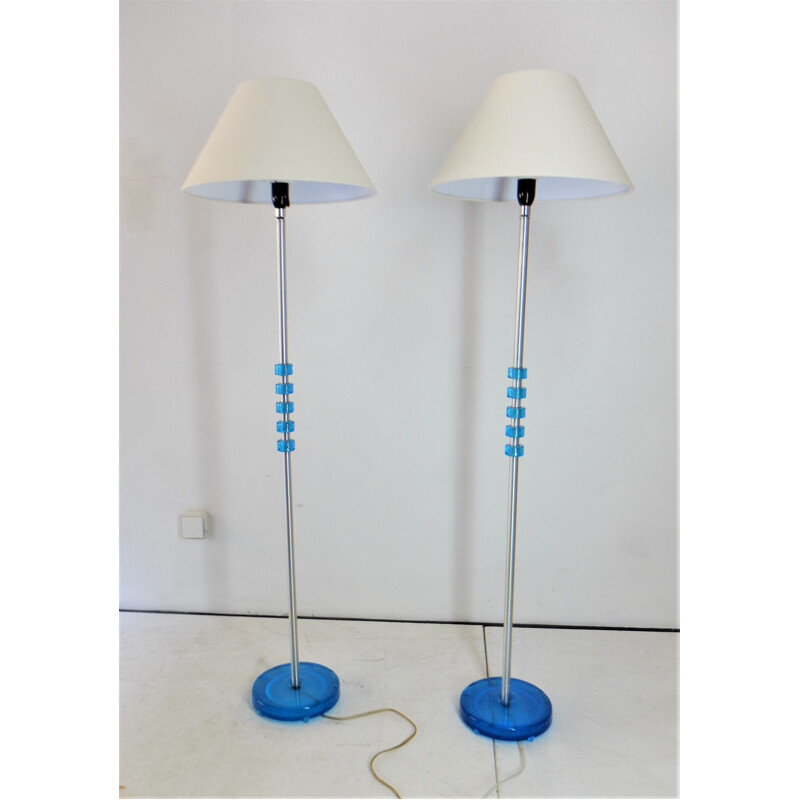 Set of 2 vintage floor lamp Scandinavian 1960 by Carl Fagerlund