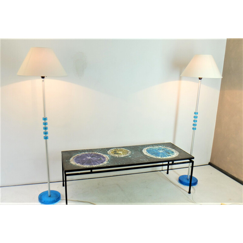 Set of 2 vintage floor lamp Scandinavian 1960 by Carl Fagerlund