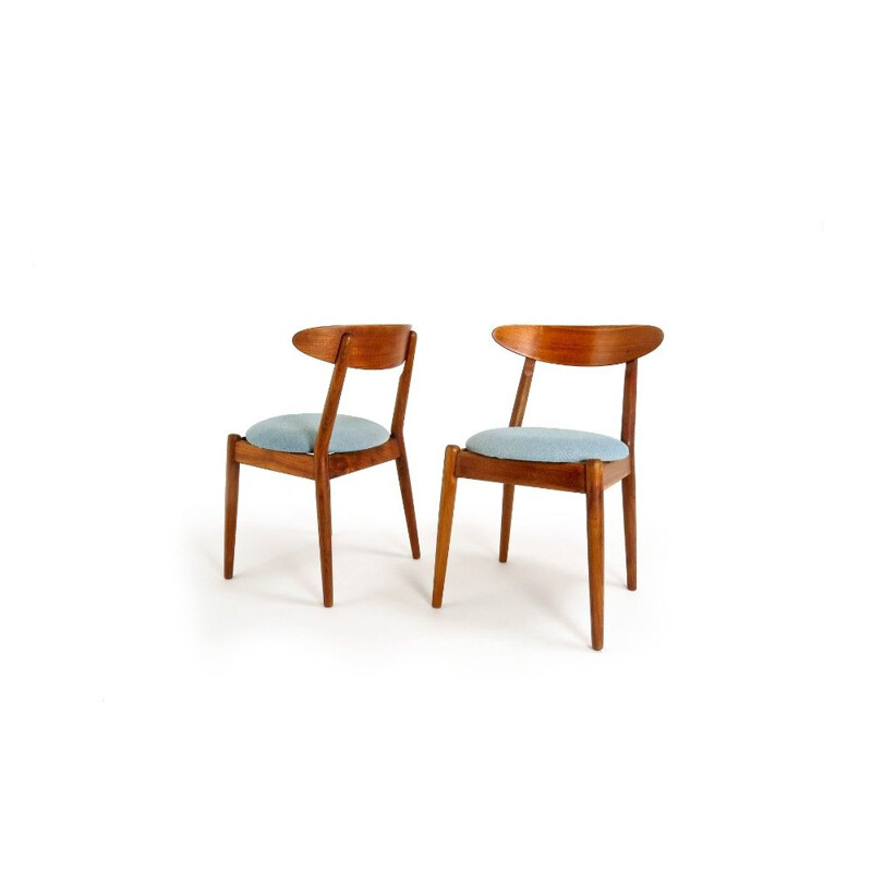 Set of 6 vintage Danish teak dining chairs for the Louisiana Museum of Modern Art