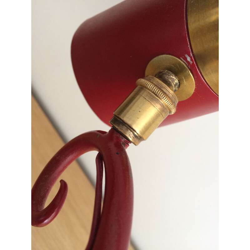 Vintage lamp 1950 red