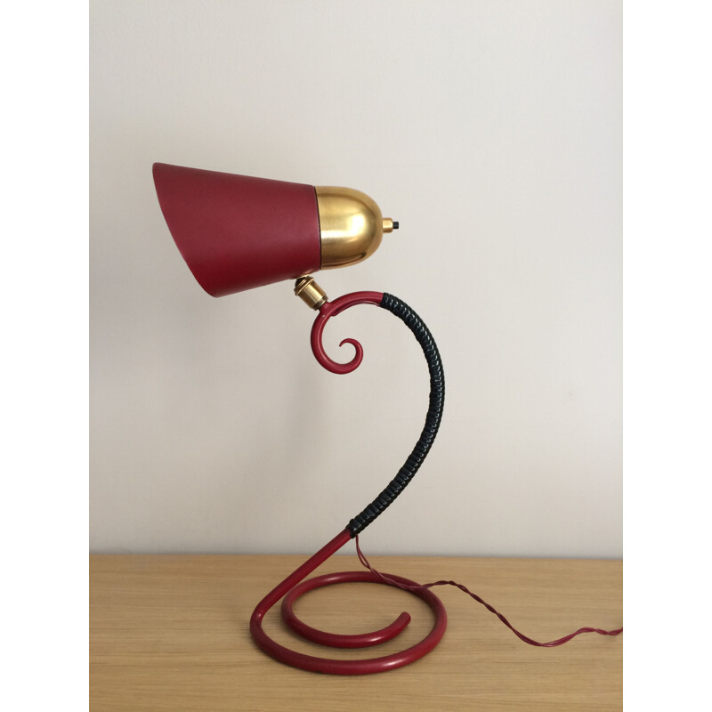 Vintage lamp 1950 red