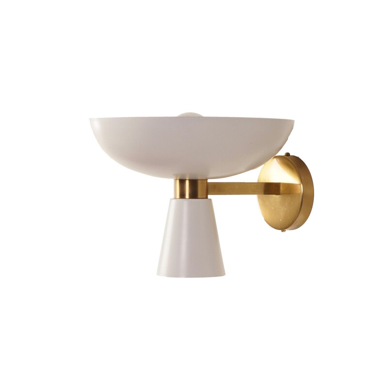 W212 wall lamp in aluminium and brass Stilnovo