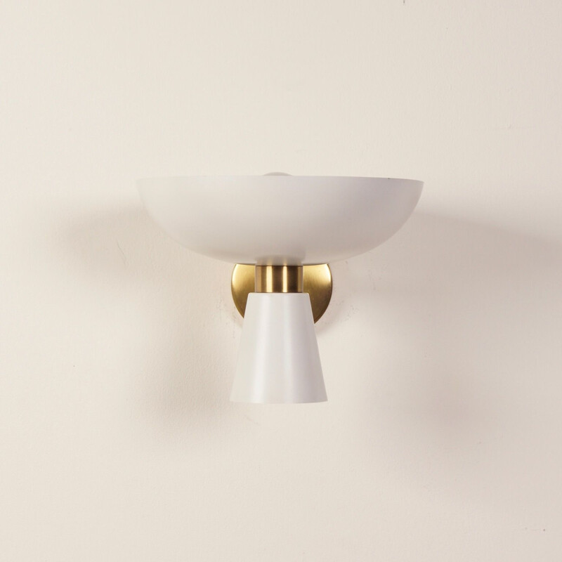 W212 wall lamp in aluminium and brass Stilnovo