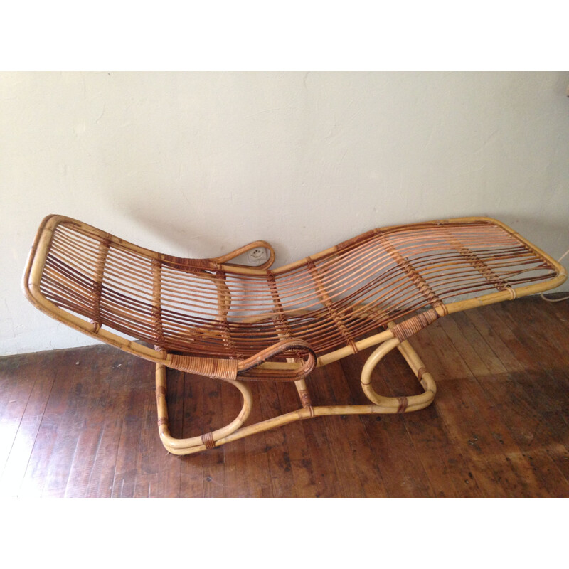 Vintage lounge chair in rattan