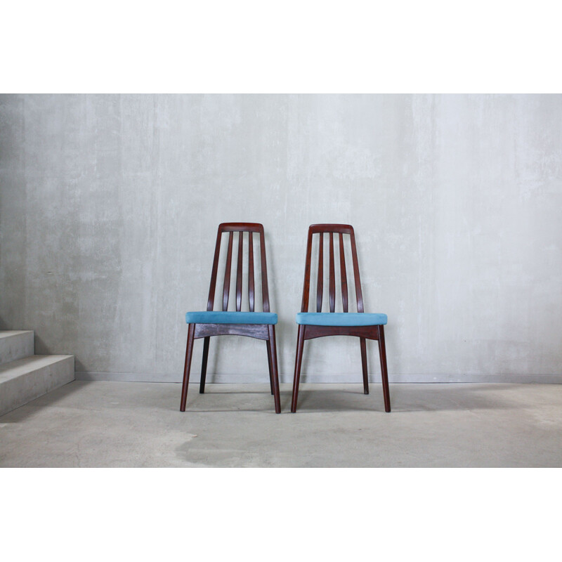 Set of 6 blue chairs by Svegards