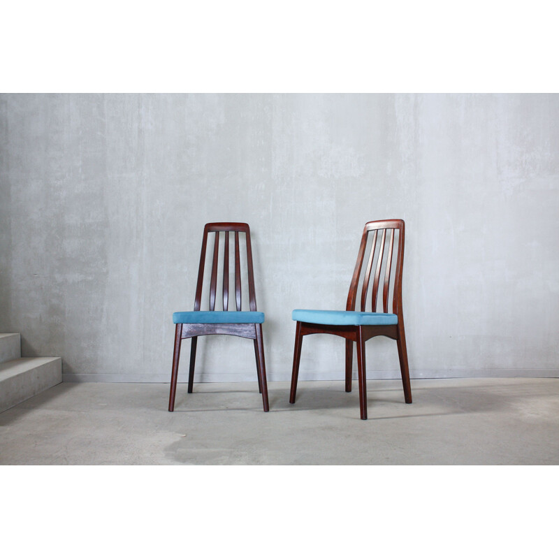 Set of 6 blue chairs by Svegards