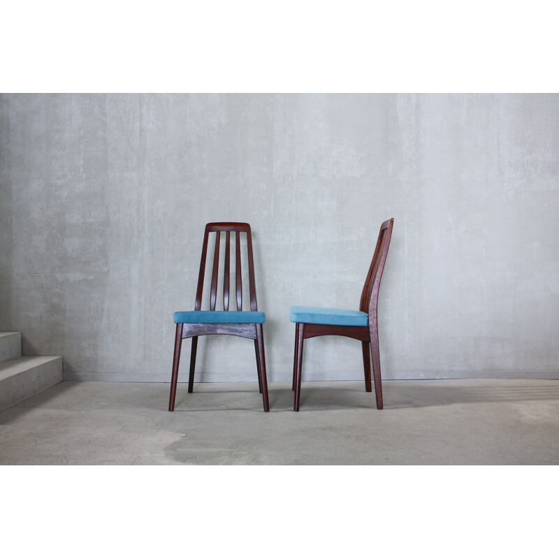 Set of 6 blue chairs by Svegards