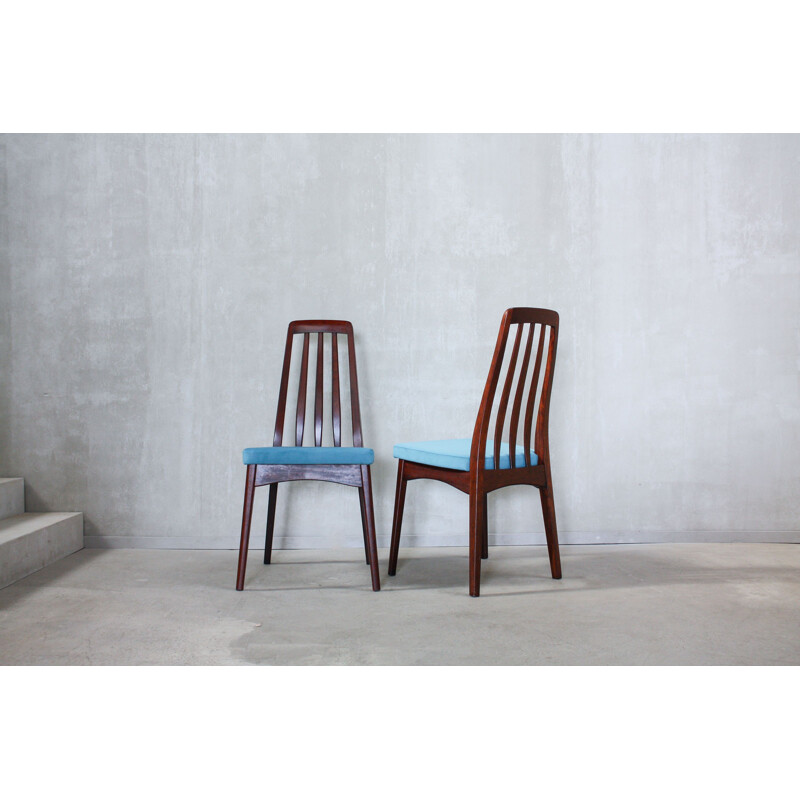 Set of 6 blue chairs by Svegards