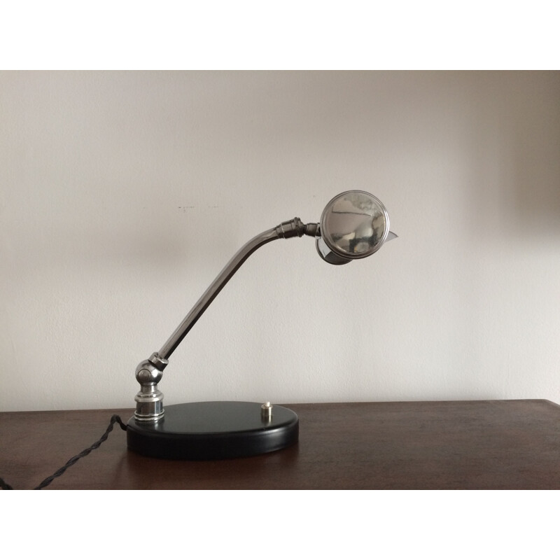 Lampe vintage articulée Monix en fonte d'acier et peinte en noir