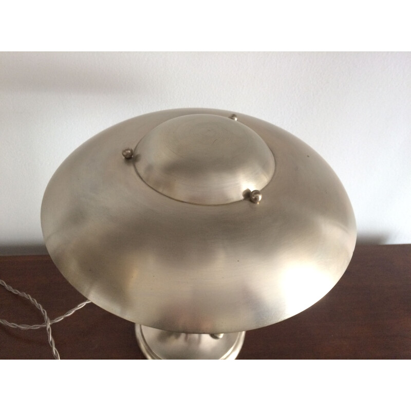 Lampe vintage champignon française de Edling en laiton 1930