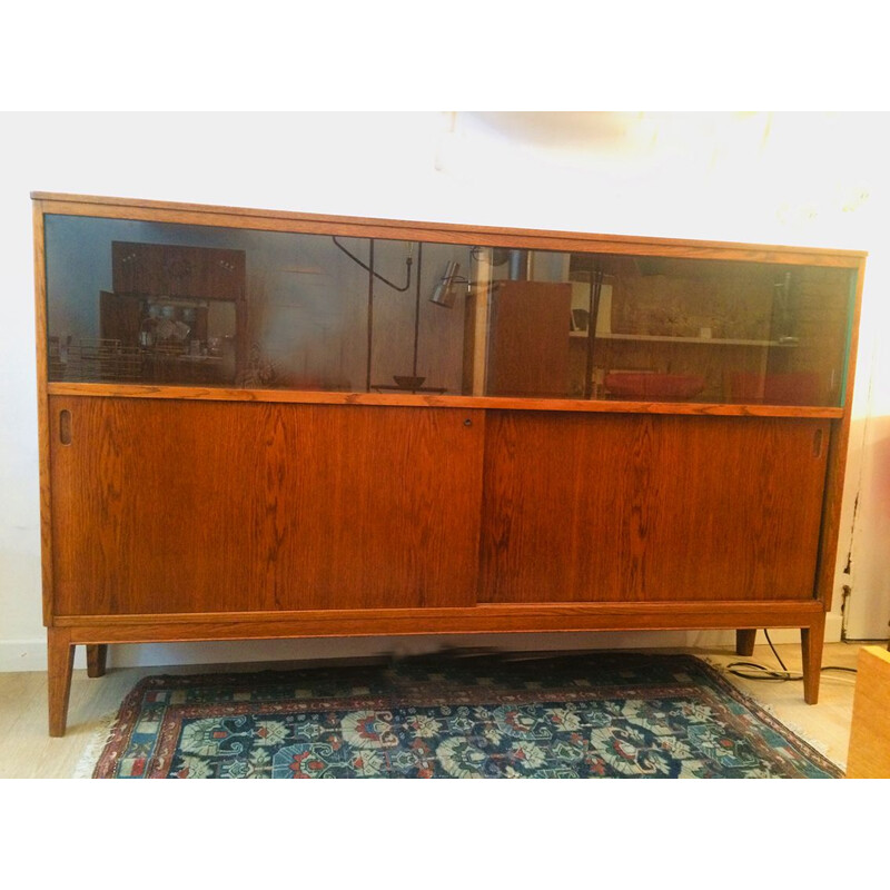 Vintage french bookcase in teak,1960