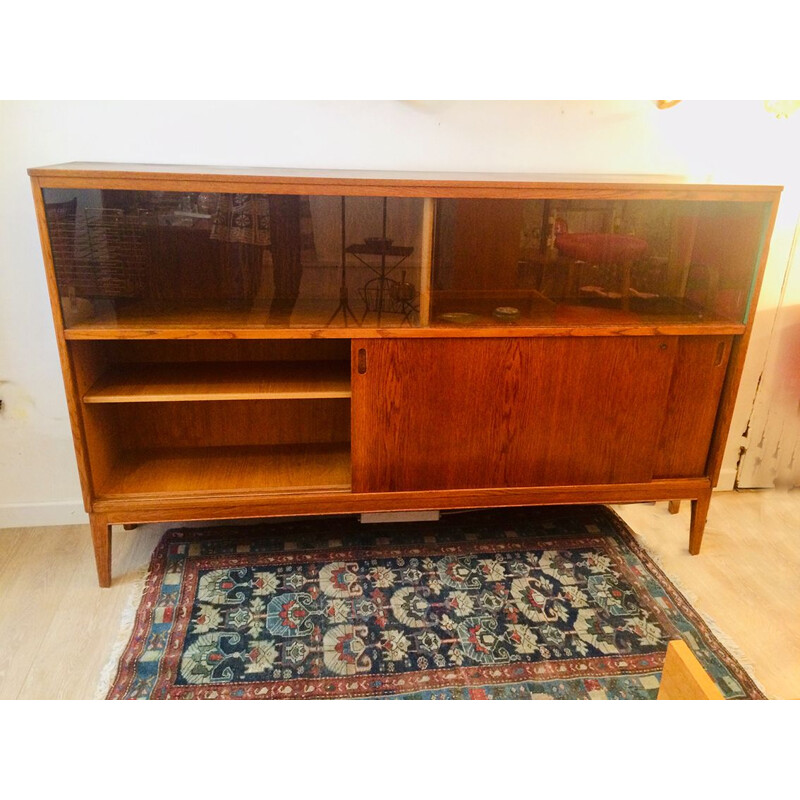 Vintage french bookcase in teak,1960