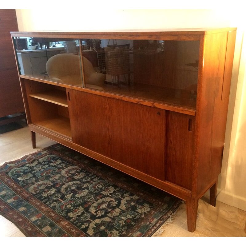 Vintage french bookcase in teak,1960