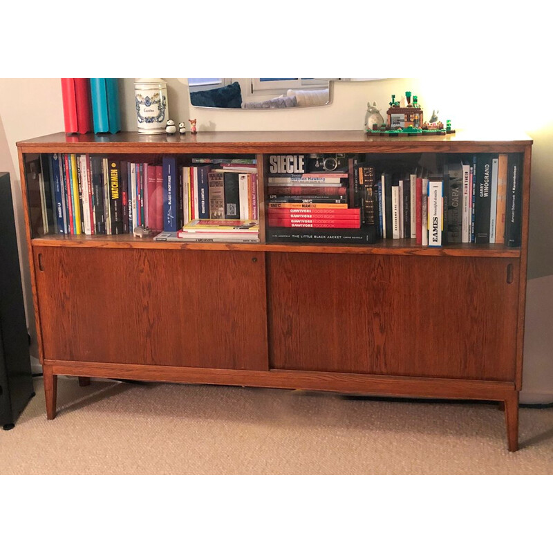 Vintage french bookcase in teak,1960