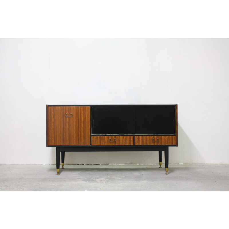 Vintage Small Sideboard from G-Plan in Black and Wood, 1960