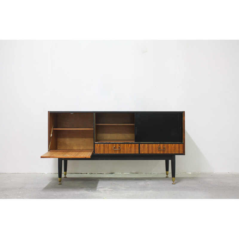 Vintage Small Sideboard from G-Plan in Black and Wood, 1960