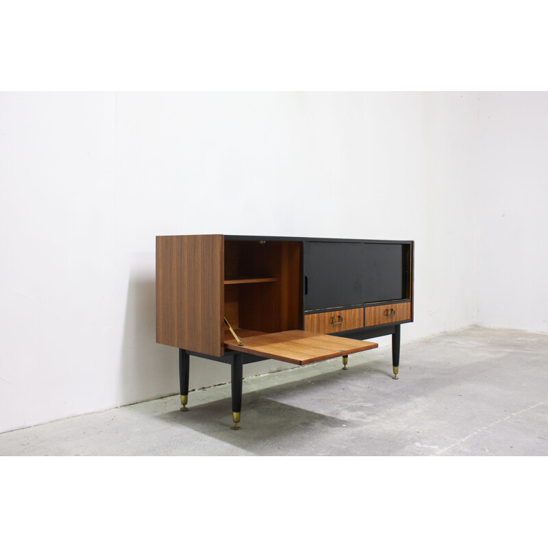 Vintage Small Sideboard from G-Plan in Black and Wood, 1960