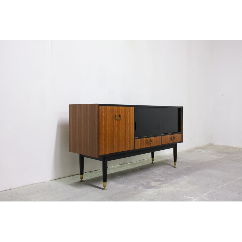 Vintage Small Sideboard from G-Plan in Black and Wood, 1960