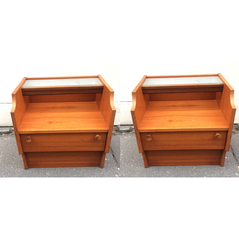 2 vintage Scandinavian nightstands ,1960